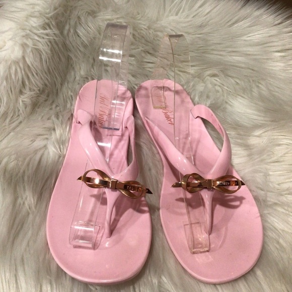 Ted Baker pink bow flip flop sandals 9 - Picture 1 of 5